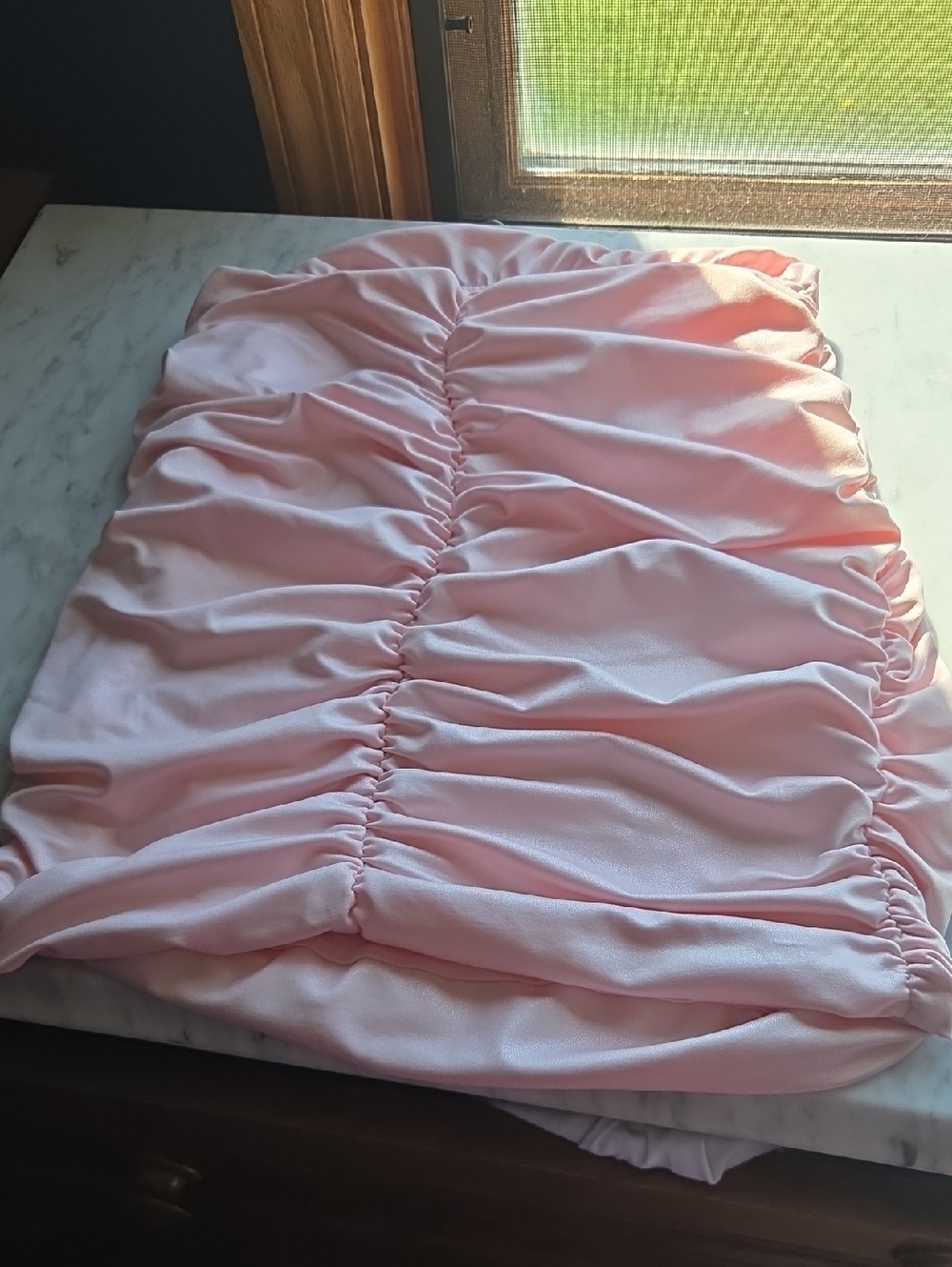 Hot & Delicious Light Pink Ruched Mini Skirt